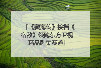《藏海传》接档《宿敌》领跑东方卫视精品剧集赛道