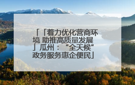 「着力优化营商环境 助推高质量发展」瓜州：“全天候”政务服务惠企便民