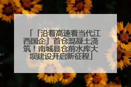 「沿着高速看当代江西国企」首仓混凝土浇筑！南城县仓前水库大坝建设开启新征程