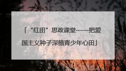“红田”思政课堂——把爱国主义种子深植青少年心田