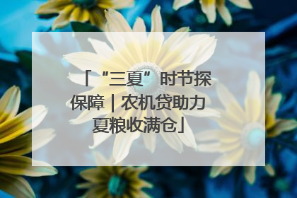 “三夏”时节探保障｜农机贷助力夏粮收满仓