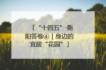 “十四五”·衡阳答卷④｜身边的宜居“花园”