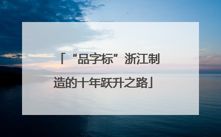 “品字标”浙江制造的十年跃升之路