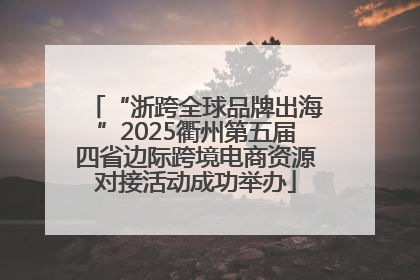 “浙跨全球品牌出海”2025衢州第五届四省边际跨境电商资源对接活动成功举办