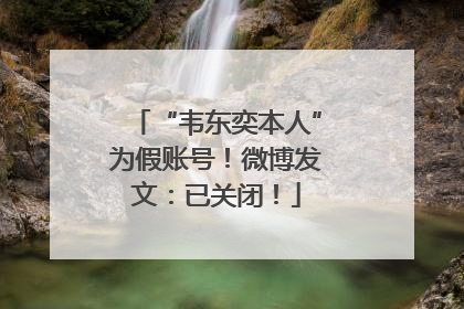 “韦东奕本人”为假账号！微博发文：已关闭！