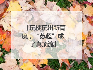 玩梗玩出新高度，“苏超”成了真顶流