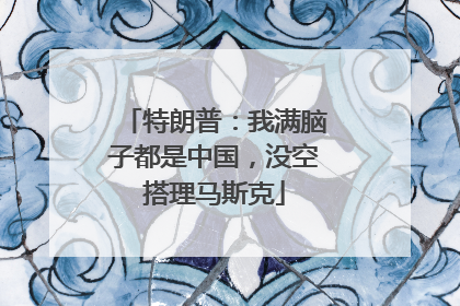 特朗普：我满脑子都是中国，没空搭理马斯克