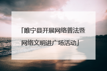 睢宁县开展网络普法暨网络文明进广场活动