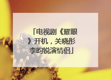 电视剧《耀眼》开机，关晓彤李昀锐演情侣