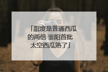 甜度是普通西瓜的两倍 襄阳首批太空西瓜熟了