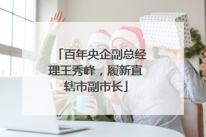 百年央企副总经理王秀峰，履新直辖市副市长
