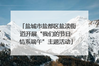盐城市盐都区盐渎街道开展“我们的节日·情系端午”主题活动