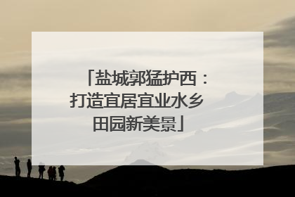 盐城郭猛护西：打造宜居宜业水乡田园新美景