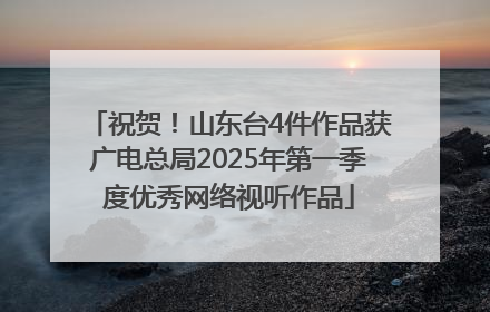 祝贺！山东台4件作品获广电总局2025年第一季度优秀网络视听作品