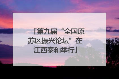 第九届“全国原苏区振兴论坛”在江西泰和举行