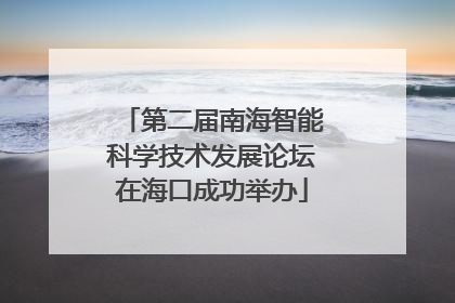 第二届南海智能科学技术发展论坛在海口成功举办