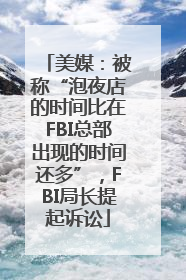 美媒：被称“泡夜店的时间比在FBI总部出现的时间还多”，FBI局长提起诉讼