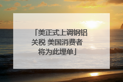 美正式上调钢铝关税 美国消费者将为此埋单
