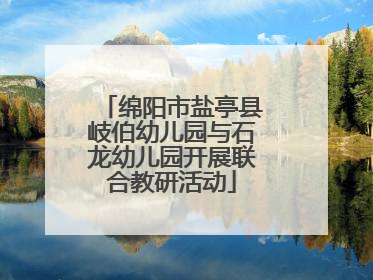 绵阳市盐亭县岐伯幼儿园与石龙幼儿园开展联合教研活动
