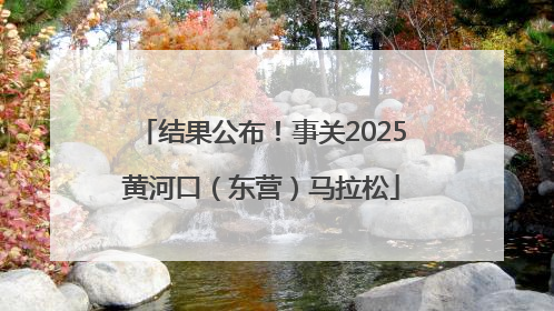 结果公布！事关2025黄河口（东营）马拉松