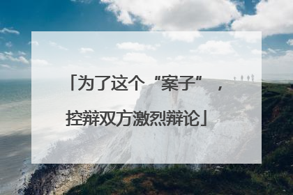 为了这个“案子”，控辩双方激烈辩论
