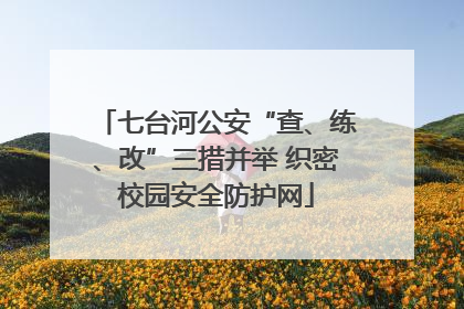 七台河公安“查、练、改”三措并举 织密校园安全防护网