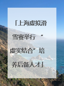 上海虚拟滑雪赛举行 “虚实结合”培养后备人才