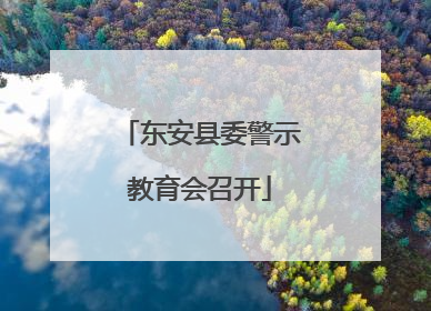 东安县委警示教育会召开
