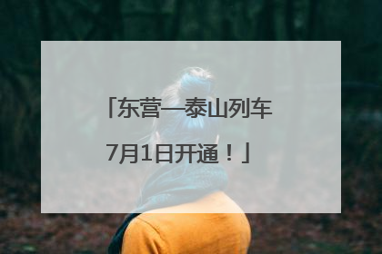 东营—泰山列车7月1日开通！