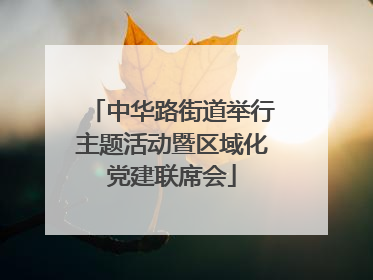 中华路街道举行主题活动暨区域化党建联席会