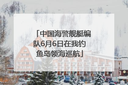 中国海警舰艇编队6月6日在我钓鱼岛领海巡航