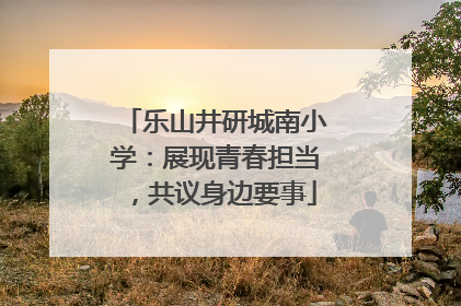 乐山井研城南小学：展现青春担当，共议身边要事