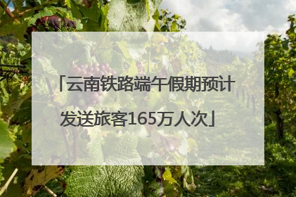 云南铁路端午假期预计发送旅客165万人次
