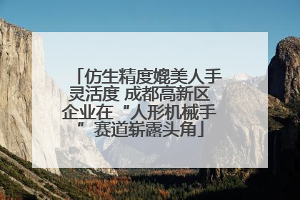 仿生精度媲美人手灵活度 成都高新区企业在“人形机械手”赛道崭露头角