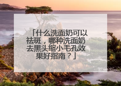 什么洗面奶可以祛斑，哪种洗面奶去黑头缩小毛孔效果好指南？