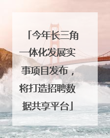 今年长三角一体化发展实事项目发布，将打造招聘数据共享平台