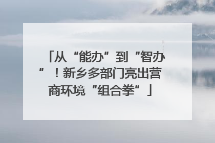 从“能办”到“智办”！新乡多部门亮出营商环境“组合拳”