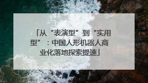 从“表演型”到“实用型”：中国人形机器人商业化落地探索提速
