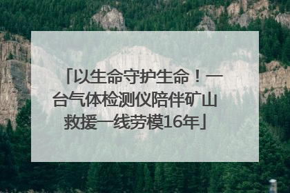 以生命守护生命！一台气体检测仪陪伴矿山救援一线劳模16年