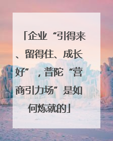 企业“引得来、留得住、成长好”，普陀“营商引力场”是如何炼就的
