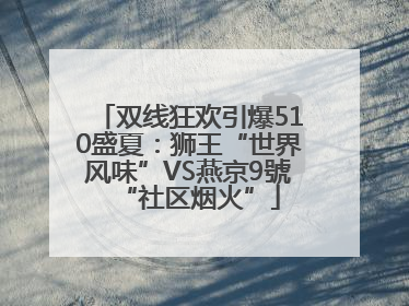 双线狂欢引爆510盛夏：狮王“世界风味”VS燕京9號“社区烟火”