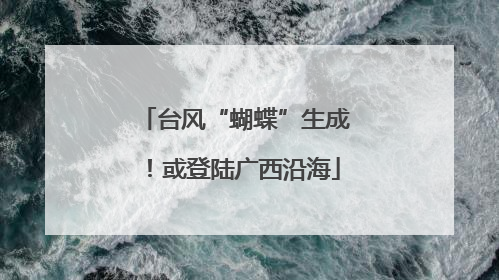 台风“蝴蝶”生成！或登陆广西沿海