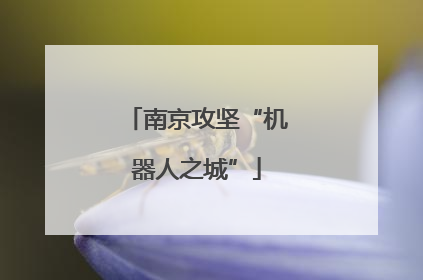 南京攻坚“机器人之城”