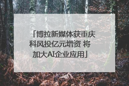 博拉新媒体获重庆科风投亿元增资 将加大AI企业应用