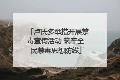 卢氏多举措开展禁毒宣传活动 筑牢全民禁毒思想防线
