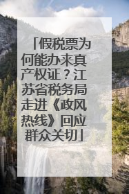 假税票为何能办来真产权证？江苏省税务局走进《政风热线》回应群众关切