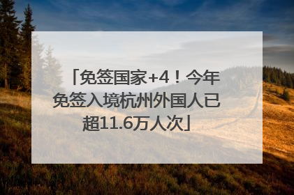 免签国家+4！今年免签入境杭州外国人已超11.6万人次