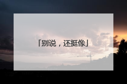 别说，还挺像