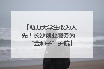 助力大学生敢为人先！长沙创业服务为“金种子”护航
