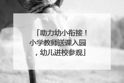 助力幼小衔接！小学教师送课入园，幼儿进校参观